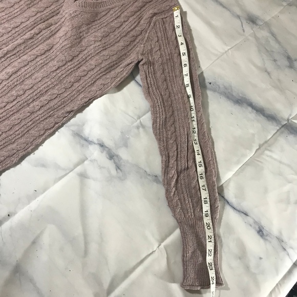 CAbi Dusty Lavender Purple Cable Knit Sweater - Picture 7 of 7
